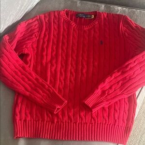 Polo by Ralph Lauren Vibrant Red Crewneck Sweater